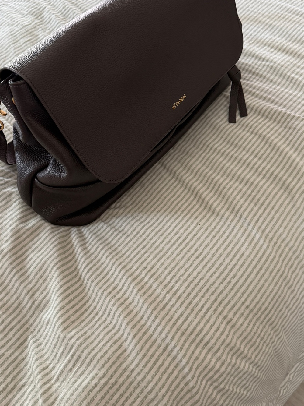 Dark Brown Leather Shoulder Bag by giulietta